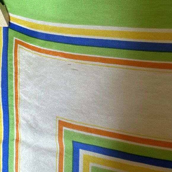 Vintage Burmel Lime Green Silk Scarf Women's Hair Head Wrap Neck Mob Wife Pinup - Picture 7 of 16